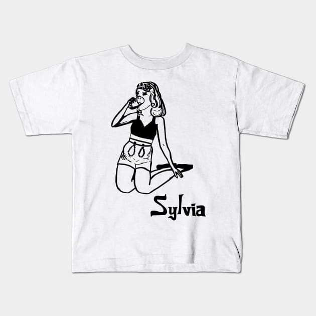 Sylvia Plath Kids T-Shirt by FruitBatClothing